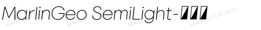 MarlinGeo SemiLight字体转换
